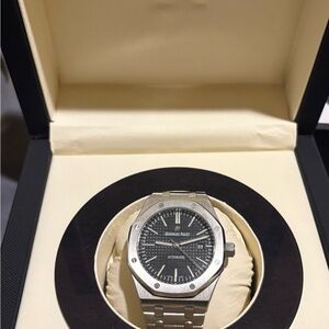 Audemars Piguet Black and Silver Men's Watch